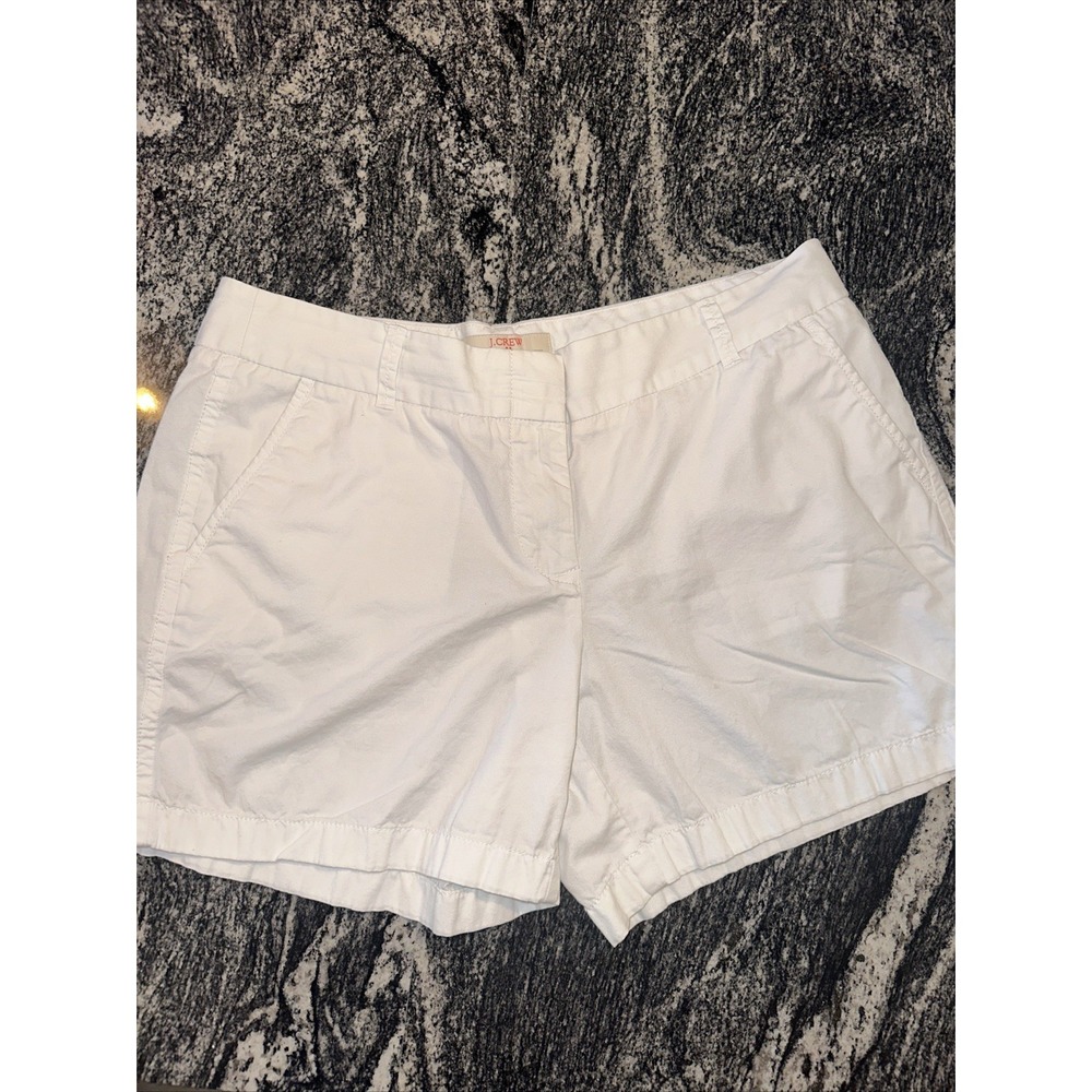 J. Crew Classic Cotton Chino‎ Shorts 4.5" Inseam WHITE Size 10